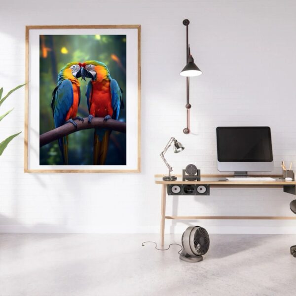 Quadro Decorativo “Companheiros no Galho” – Três Pássaros em Harmonia - Image 3