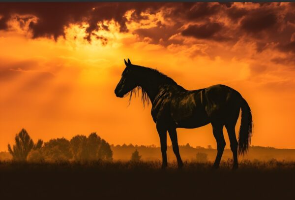 Silhueta ao Entardecer – Cavalo Majestoso - Image 2